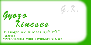 gyozo kincses business card